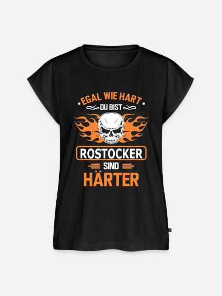 ROSTOCKER - Frauen Premium Bio Top - Schwarz