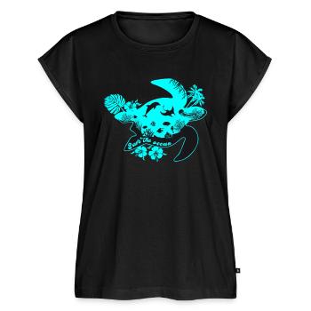 Save the ocean - Frauen Premium Bio Top - Schwarz - Vorne - AI Model Female 172 light (172cm)