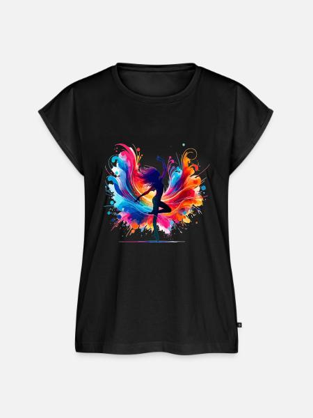 Tanz der Farben - Frauen Premium Bio Top - Schwarz