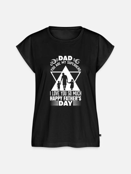 Superhero Dad - Frauen Premium Bio Top - Schwarz