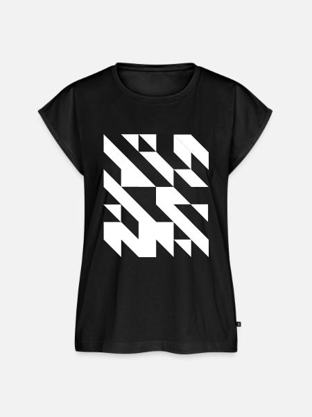 Geometrische Formen - Frauen Premium Bio Top - Schwarz