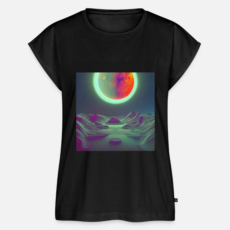 Solar Eclipse On An Exoplanet - Women’s Premium Organic Top - black