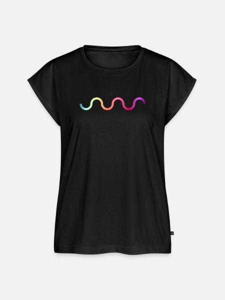 coloured wave - Frauen Premium Bio Top - Schwarz