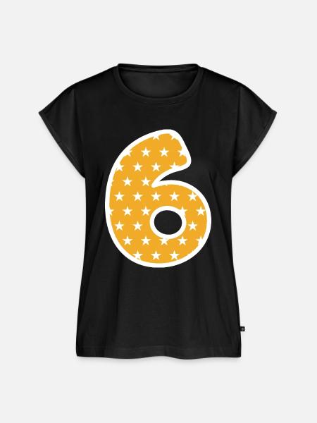 Sechs - Frauen Premium Bio Top - Schwarz