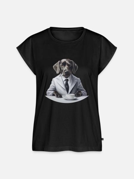 Hund wie Herrchen oder Frauchen - Frauen Premium Bio Top - Schwarz