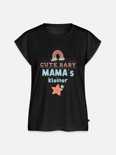 Werdende Mama - Frauen Premium Bio Top - Schwarz