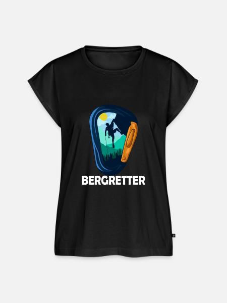 Bergretter Pistenwacht - Frauen Premium Bio Top - Schwarz