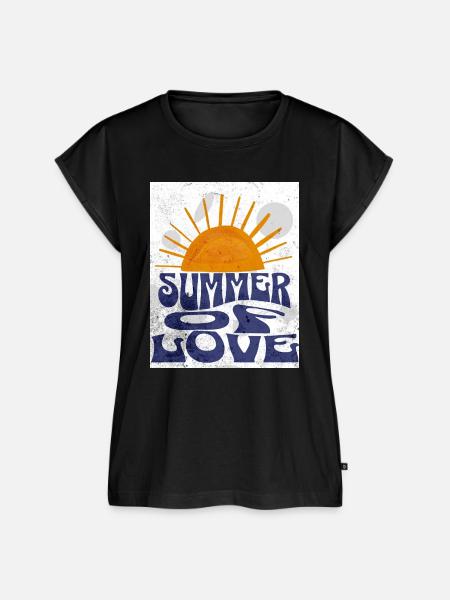 Summer of Love - Frauen Premium Bio Top - Schwarz