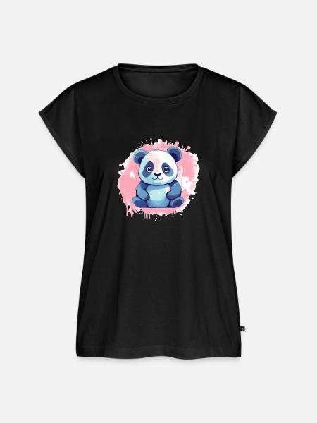 Panda - Frauen Premium Bio Top - Schwarz
