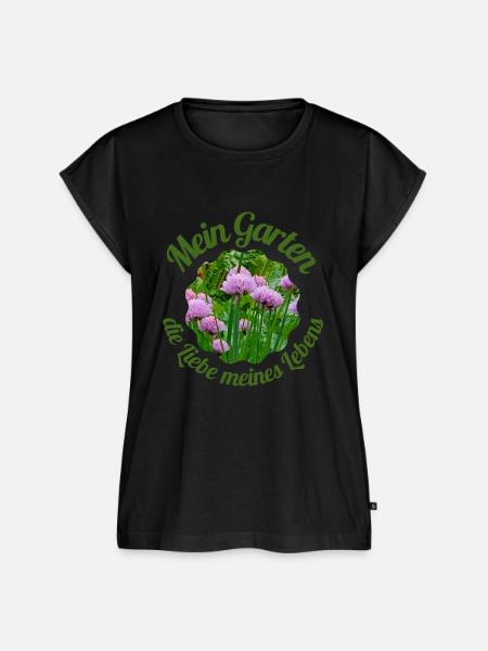 Gartenliebe - Frauen Premium Bio Top - Schwarz