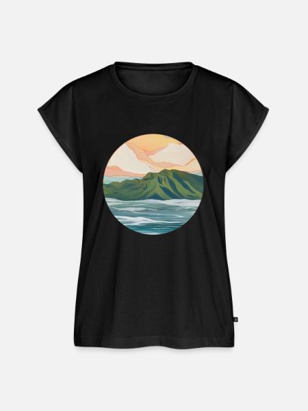 Emerald Horizons - Frauen Premium Bio Top - Schwarz