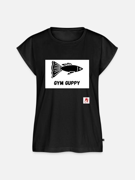 GYM Guppy NEW - Frauen Premium Bio Top - Schwarz