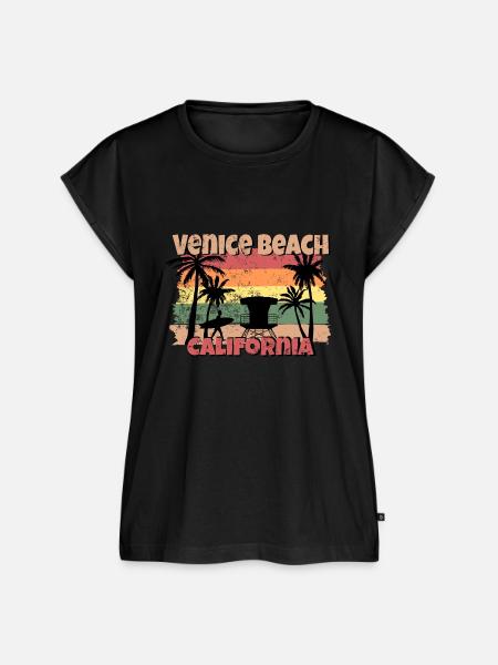 Venice Beach - Frauen Premium Bio Top - Schwarz