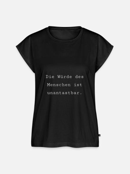 Die Würde des Menschen - Frauen Premium Bio Top - Schwarz