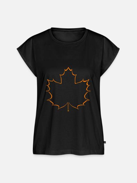 Herbstblatt - Frauen Premium Bio Top - Schwarz