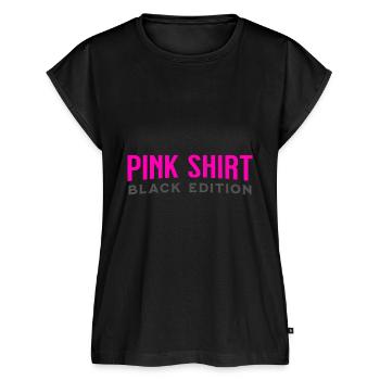 Pink Shirt - Black Edition: Witziges Design - Frauen Premium Bio Top - Schwarz - Vorne - AI Model Female 172 light (172cm)