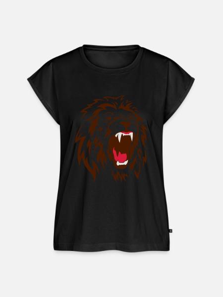 Angry Lion - Frauen Premium Bio Top - Schwarz