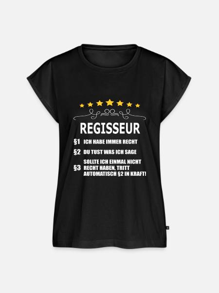 REGISSEUR - Frauen Premium Bio Top - Schwarz
