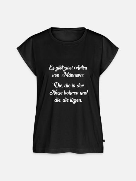 Maenner Nasebohren - Frauen Premium Bio Top - Schwarz