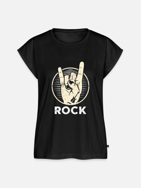 rock n roll - Frauen Premium Bio Top - Schwarz