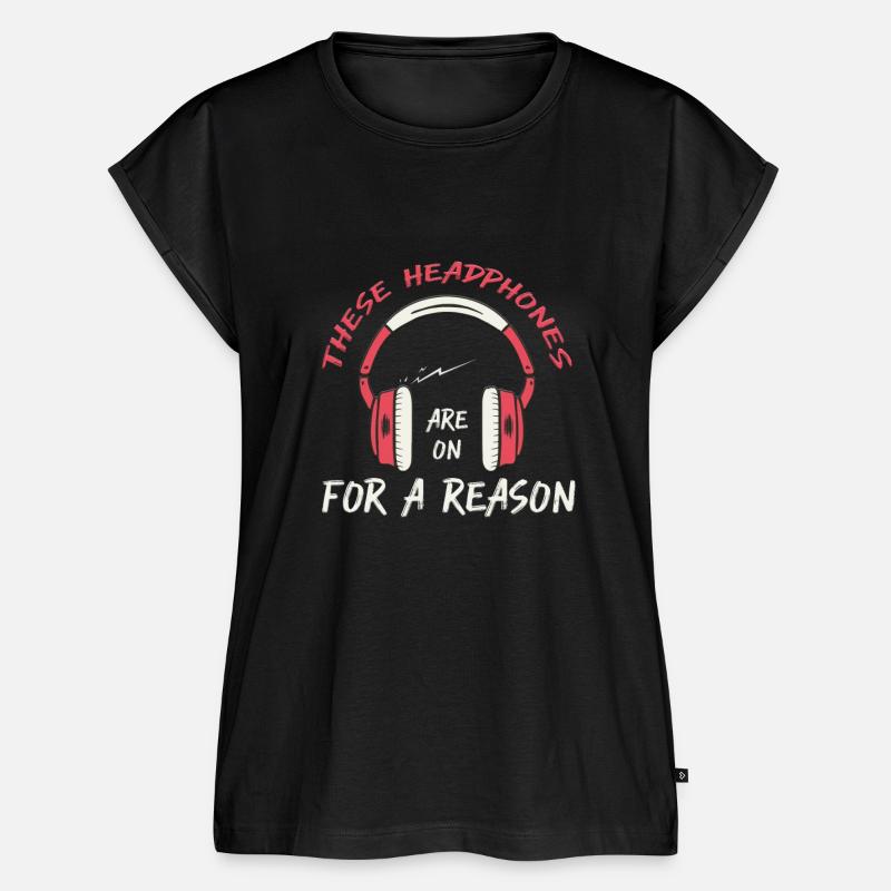 Headphone Programmer Saying Funny Gift - Women’s Premium Organic Top - black