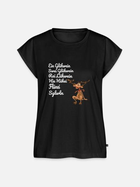 Glühwein - Frauen Premium Bio Top - Schwarz