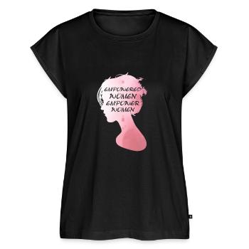 Empowered Women Empower Women - Frauenpower Design - Frauen Premium Bio Top - Schwarz - Vorne - AI Model Female 172 light (172cm)