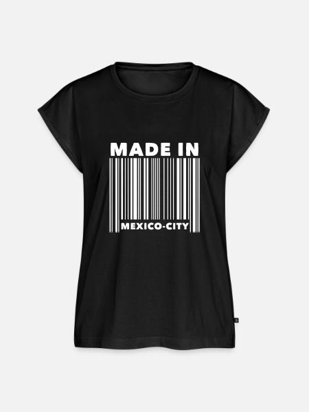 Mexiko-Stadt Strichcode - Frauen Premium Bio Top - Schwarz
