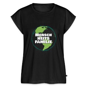 Menschheitsfamilie Menschen Einigkeit Frieden - Frauen Premium Bio Top - Schwarz - Vorne - AI Model Female 172 light (172cm)