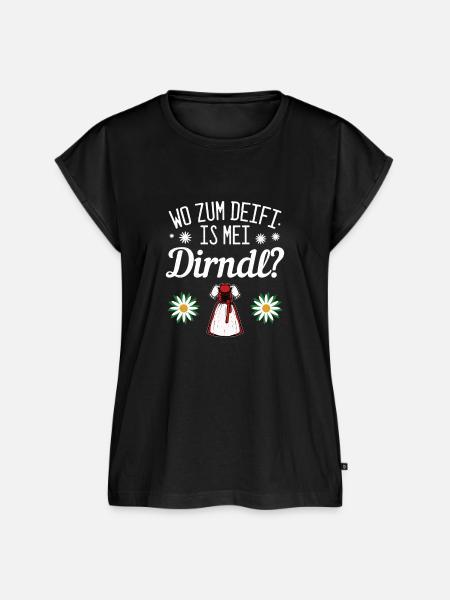 Dirndl - Frauen Premium Bio Top - Schwarz