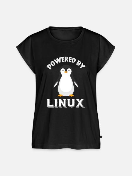 Unterstützt von Linux - Frauen Premium Bio Top - Schwarz