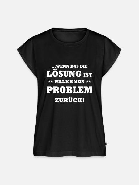 Problem Lösung - Frauen Premium Bio Top - Schwarz