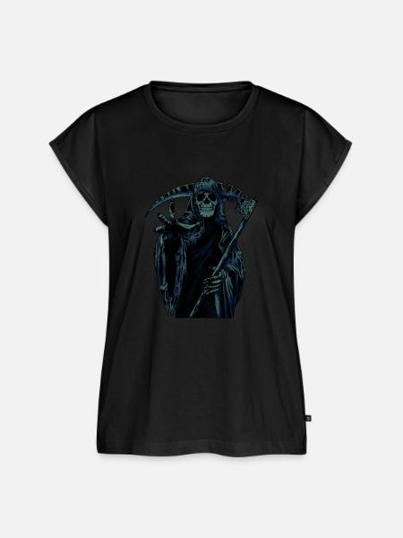 Der Sensenmann - Frauen Premium Bio Top - Schwarz