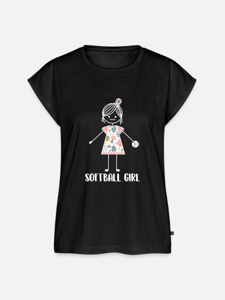 Softball - Frauen Premium Bio Top - Schwarz