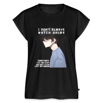Anime Teenager Boy Watches Anime - Women’s Premium Organic Top - black - Front - AI Model Female 172 light (172cm)