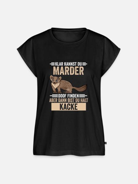 Marder - Frauen Premium Bio Top - Schwarz