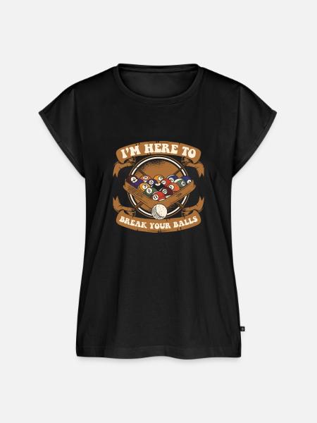 Billard Poolbillard - Frauen Premium Bio Top - Schwarz