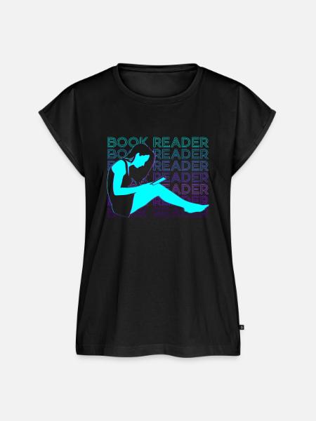 Buch Reader Retro Geschenk - Frauen Premium Bio Top - Schwarz