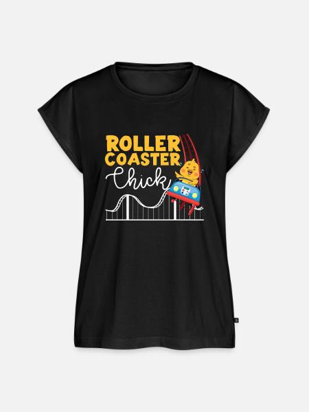 Roller Coaster Girl Chicken Roller - Frauen Premium Bio Top - Schwarz