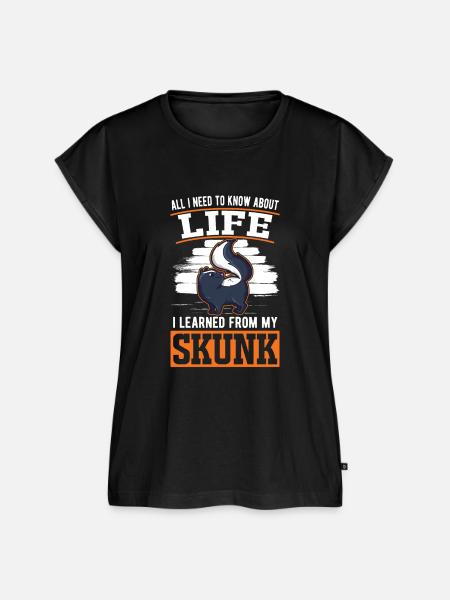 Skunk Spruch Stinktier - Frauen Premium Bio Top - Schwarz