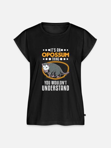 Opossum Ding Possum Beutelratte - Frauen Premium Bio Top - Schwarz