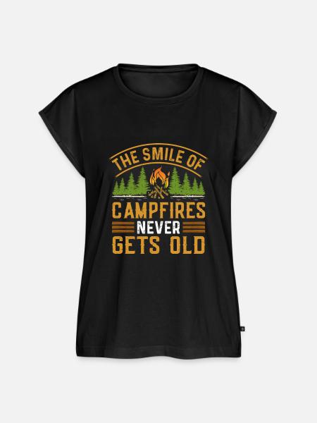 Camping campfire - Frauen Premium Bio Top - Schwarz