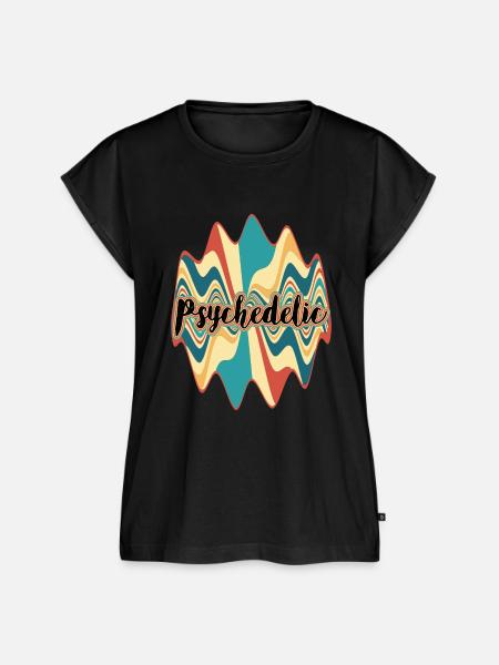 Psychedelic - Frauen Premium Bio Top - Schwarz