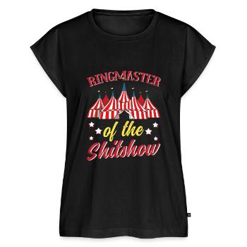 Circus Party Accessories - Ringmaster of Shit - Women’s Premium Organic Top - black - Front - AI Model Female 172 light (172cm)