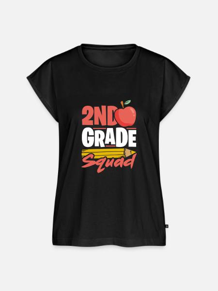 2nd Grade Squad - Frauen Premium Bio Top - Schwarz
