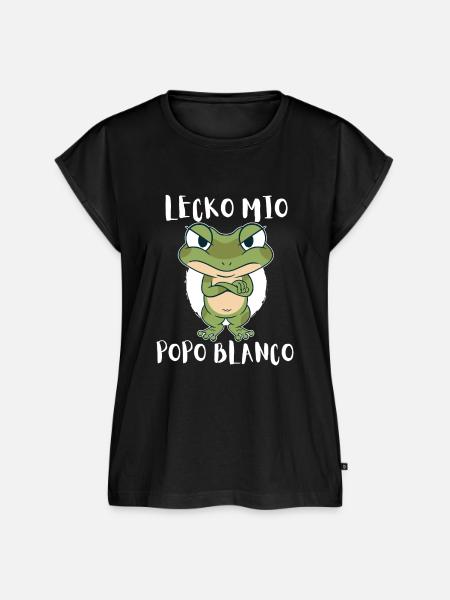 Lecko Mio Popo Blanco - Frauen Premium Bio Top - Schwarz