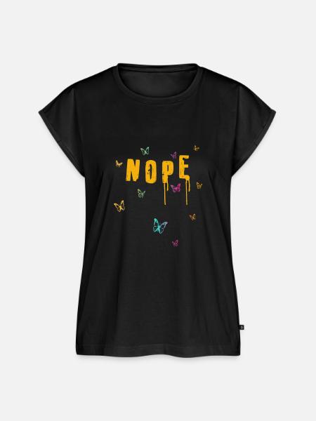 NOPE - sei kein ja-Sager! - Frauen Premium Bio Top - Schwarz