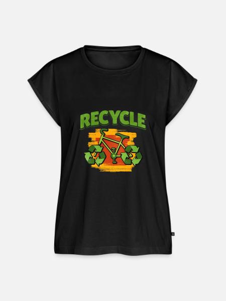 Recycling - Frauen Premium Bio Top - Schwarz