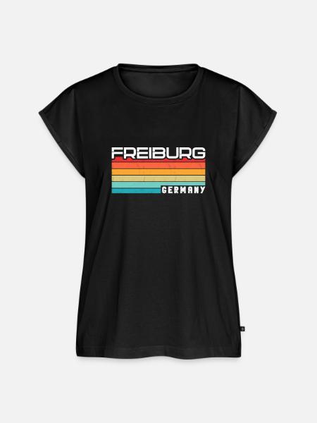 Freiburgerin Freiburger Freiburg - Frauen Premium Bio Top - Schwarz