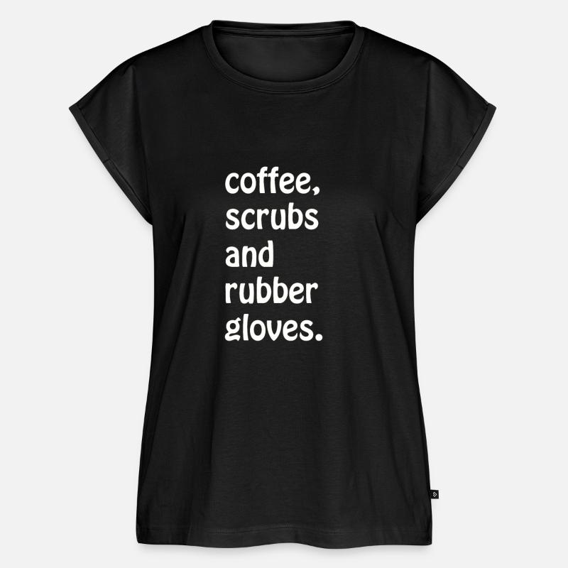 Humorous Caffeinated Nurses Appreciation - Women’s Premium Organic Top - black